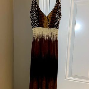 Mocha Safari Maxi Dress